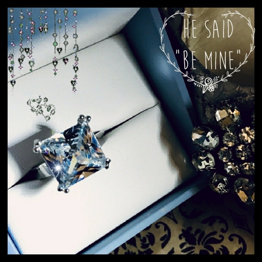 💍9CT PRINCESS CUT DIAMOND IN 8 PRONGS RING💍6,7,8